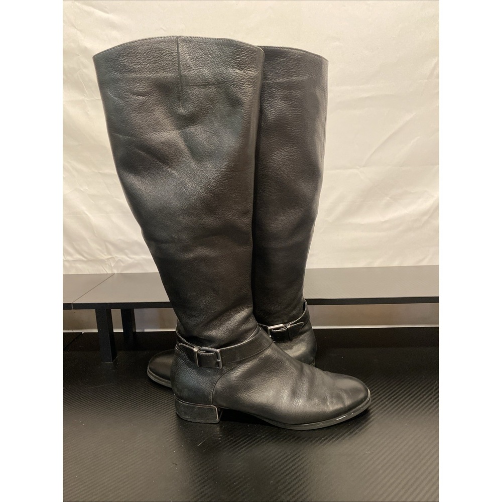Kenneth Cole New York Women's Brandon Buckle Boots Black Leather Size 8.5